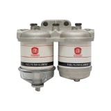 Baterie filtru motorina dubla 90&deg; cu capac de sticla pentru UTB U-650
