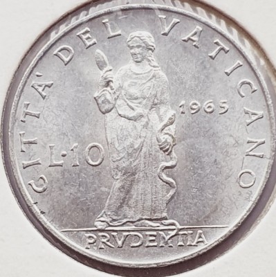 3106 Vatican 10 Lire 1965 Pavlvs VI tiraj 90.000 km 79 foto