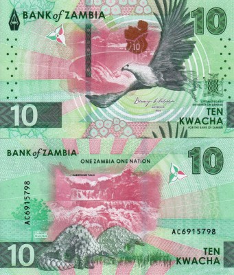 ZAMBIA 10 kwacha 2024 UNC!!! foto