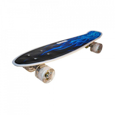 Placă skateboard cu roți silicon, led, Fire Board foto