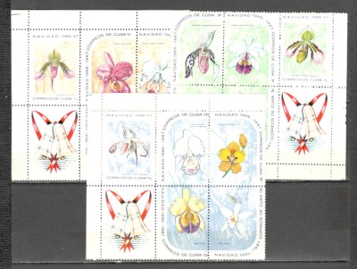 Cuba.1966 Nasterea Domnului:Flori-Orchidee bloc 6 GC.121 foto