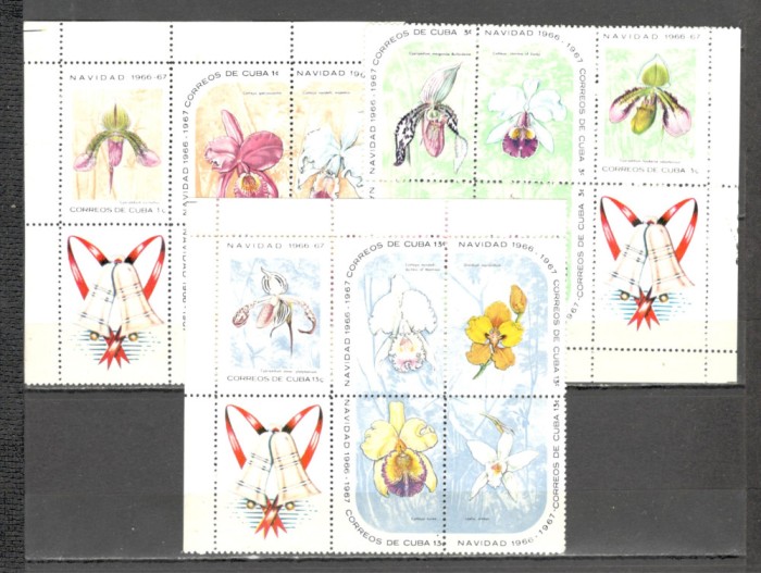 Cuba.1966 Nasterea Domnului:Flori-Orchidee bloc 6 GC.121