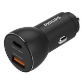 Incarcator auto, Philips PHIL-DLP2521/00, 1 port USB, 1 port USB-C, 36 W, 12 V / 24 V