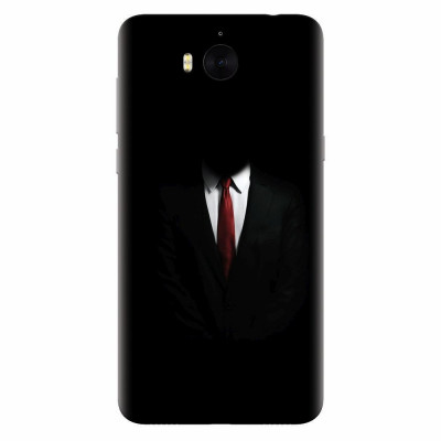 Husa silicon pentru Huawei Y6 2017, Mystery Man In Suit foto