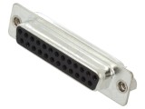Mufă D-Sub 25 PIN Mamă Pe Cablu Neagră Aurită