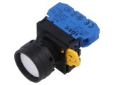 Comutator 22mm Alb cu Acţionare prin Apăsare 2 NO Poz.i Stabil