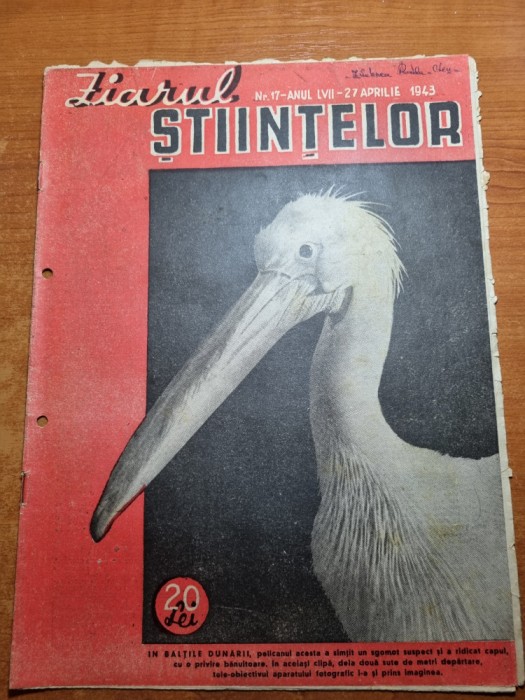 ziarul stiintelor 27 aprilie 1943-submarinul,cum construim un zmeu