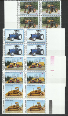 TSV$ - 1985 LP 1137 TRACTOARE ROMANESTI BLOC X 4 MNH/** LUX foto