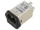 Conector Alimentare AC Soclu Tată 3A 250VAC IEC 60320 2,5mH