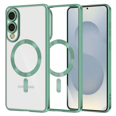 Husa MagSafe pentru Samsung Galaxy S25 Edge S937, Techsuit, Luxury Crystal, Verde Deschis foto