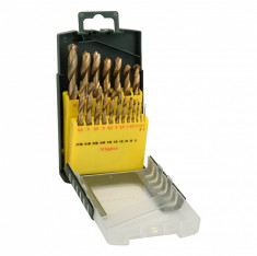 BOSCH Set 19 burghie pentru metal HSS-TIN, 1-10 mm, prindere cilindrica foto