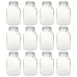 vidaXL Borcane din sticlă cu &icirc;nchidere ermetică, 12 buc., 3 L 50821