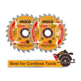 Set 2 Discuri Widia Lemn 165mm Ultra Subtire 1.0mm 24T INGCO TSB1653, alezaj 20mm cu inel reductie 16mm, pentru fierastrau circular pe acumulator
