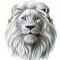 Sticker decorativ, Leu, Alb, 66 cm, 10476ST