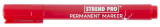 Marker Strend Pro Permanent, pachet. 12 bucăți, roșu