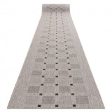 Traversa sisal Floorlux model 20079 argintiu si negru, 70 cm