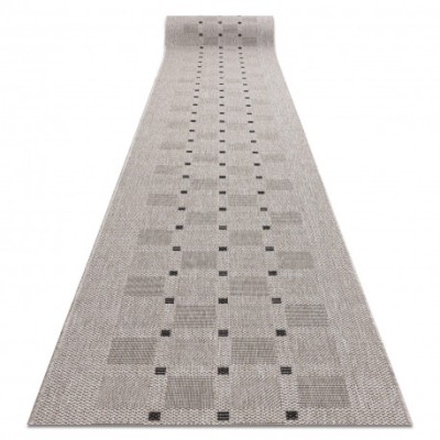 Traversa sisal Floorlux model 20079 argintiu si negru, 80 cm foto