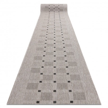 Traversa sisal Floorlux model 20079 argintiu si negru, 80 cm