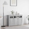 Bufet vidaXL Sonoma Gri 116 cm, Lemn Compozit, Dulap Living Modern cu 3 Uși
