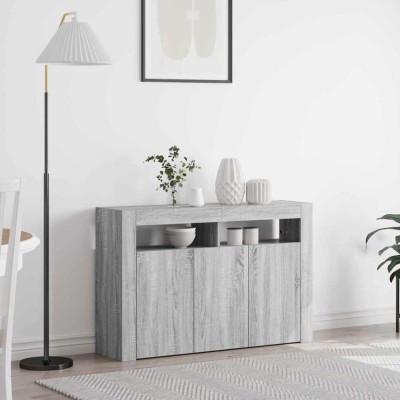 vidaXL Bufet sonoma gri 116 x 30 x 75 cm Lemn compozit 3333881 foto