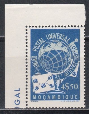 Mozambic 1949 - A 75-a aniversare a U.P.U., MNH foto