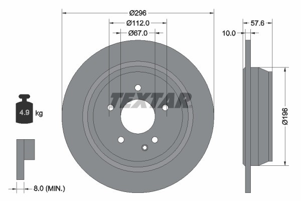 TEXTAR 93123503 PRO Disc frana