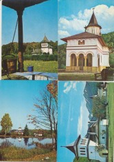 Manastirea Sambata de Sus jud Brasov Fagaras 1975-1978 lot 4 ilustrate intreguri postale mostre unicat avizate oficial pt multiplicare