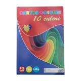 Carton Colorat A4, 140g, 10 Coli/Set, Diverse Culori, Coperta Polocromie