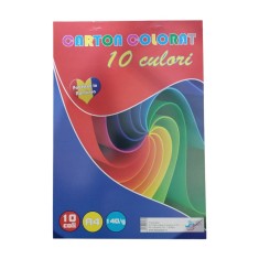 Carton color A4, 140gr, coperta policromie, 10 culori/set
