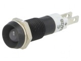 Lampă LED concavă albă 24-28VDC &Oslash;8,2mm IP67 metal