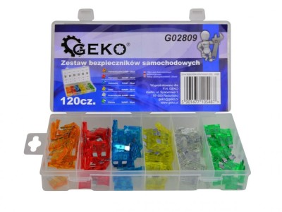 Set de sigurante auto 120 piese, Geko G02809 foto