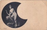 Carte postala infatisand-o pe zeita Diana cu arc si o diadema (necirculata)