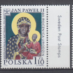 POLONIA 2000 PAPA IOAN PAUL II ANIVERSAREA A 80 ANI SERIE MNH