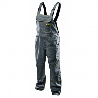 Pantaloni de lucru Topmaster Professional, cu pieptar gri, marimea L foto