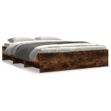 Cumpara ieftin Cadru de pat fara saltea Stejar afumat 160x200cm Lemn prelucrat