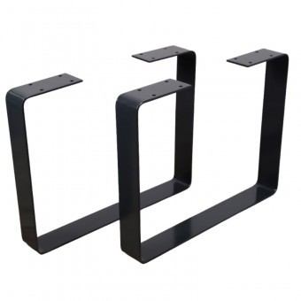 Set 2 picioare pentru banci sau masute, Vivatechnix KRO-1171, dimensiune 40x35x5 cm, Negru foto