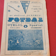 Program meci fotbal OTELUL GALATI - SPORTUL STUDENTESC BUCURESTI 27.04.1988