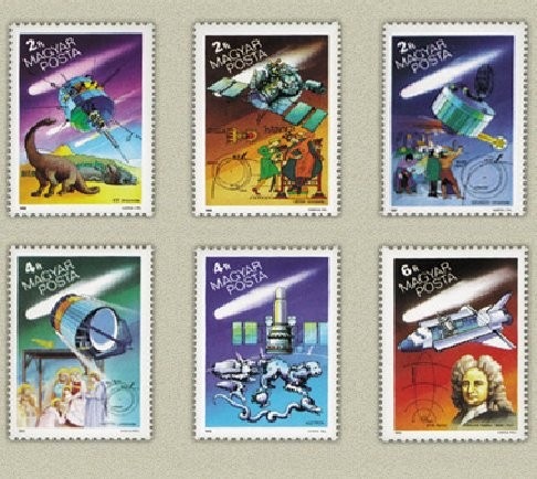 Ungaria 1986 - Cometa Halley, serie neuzata
