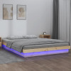 VidaXL Cadru de pat LED Super King Size, 180x200 cm, lemn masiv