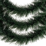 Beteală Crăciun, Tinsel, 3m x 12cm, Culoare Verde, Material Plastic, Oem
