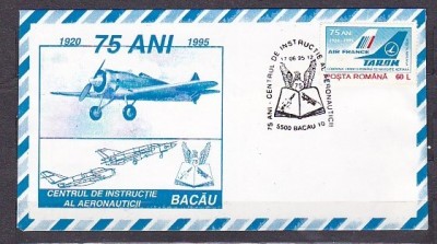 Romania 1995 - AVIATIE. CENTRUL DE INSTRUCTIE AL AERONAUTICII, BACAU, FDC (2) foto