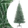 Brad de Crăciun artificial cu zăpadă, verde, 180 cm