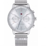 Tommy Hilfiger Blake Ceas de Damă cronograf cu Argintiu Brățară Metalică 1782301