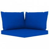 Perne pentru canapea din paleți, 3 buc., albastru, textil, vidaXL