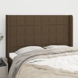Gossi tablie de pat cu aripioare maro inchis 147x16x118/128 cm textil