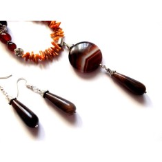 set colier si cercei cu agate 42441