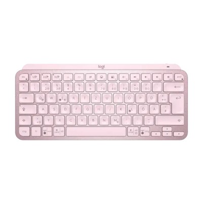 Tastatura Wireless Noua LOGITECH MX Keys Mini, USB, Bluetooth, Layout Germana, Roz foto