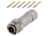 Conector Circular RT360 Mufă Mamă 6 PIN Crimpată pe Cablu