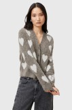 AllSaints cardigan din l&acirc;nă AMORA femei, culoarea verde, W042KC