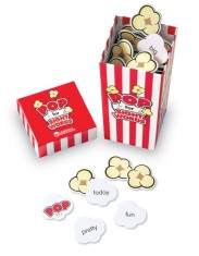 Joc educativ Popcornul de cuvinte pentru citire si alfabetizare 5-9 ani